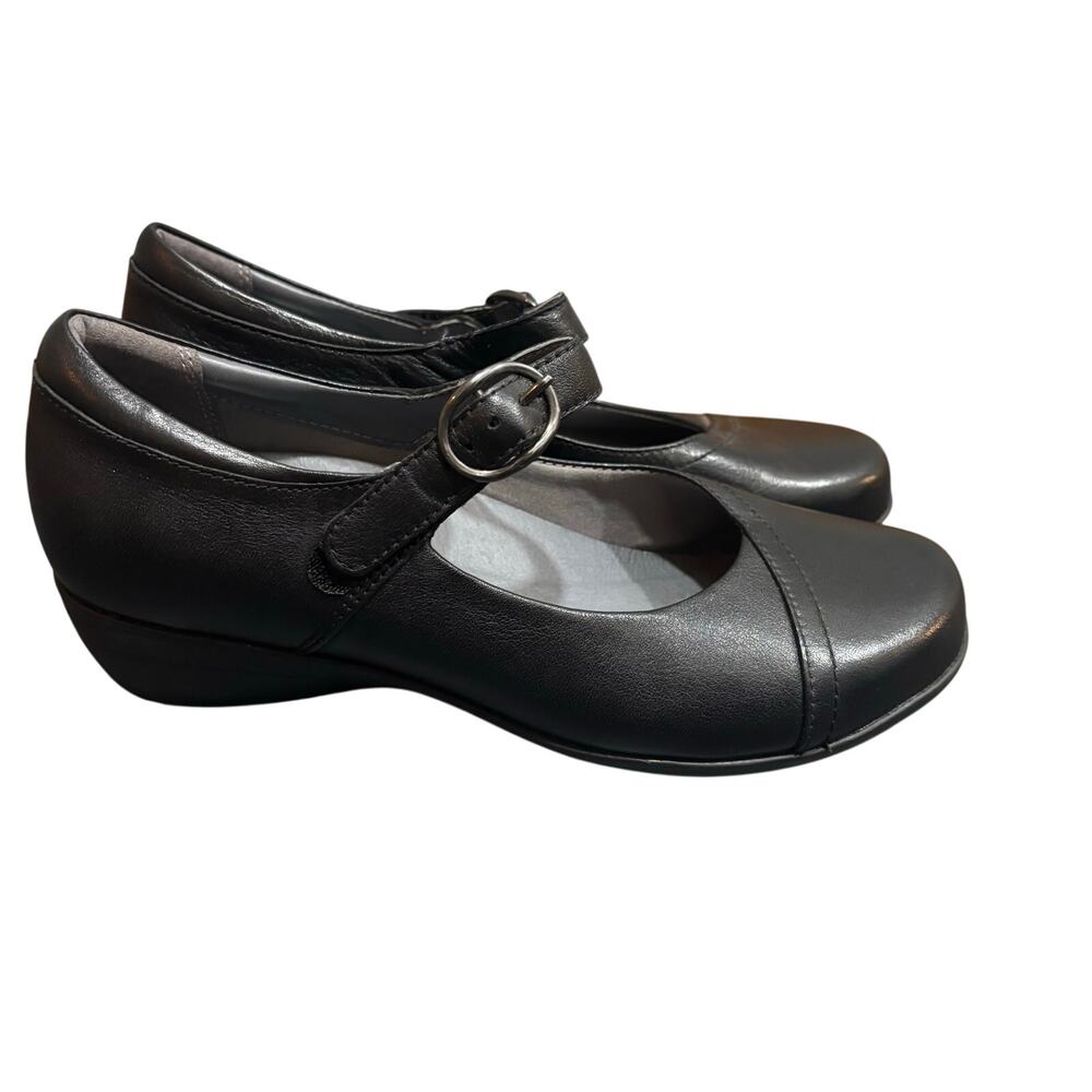Dansko Black Leather Mary Jane Shoes - size 37 (US 7)